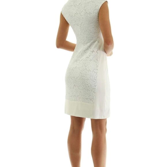 PattyBoutik Lace Overlay Ivory Dress L *NWT* - Picture 15 of 16